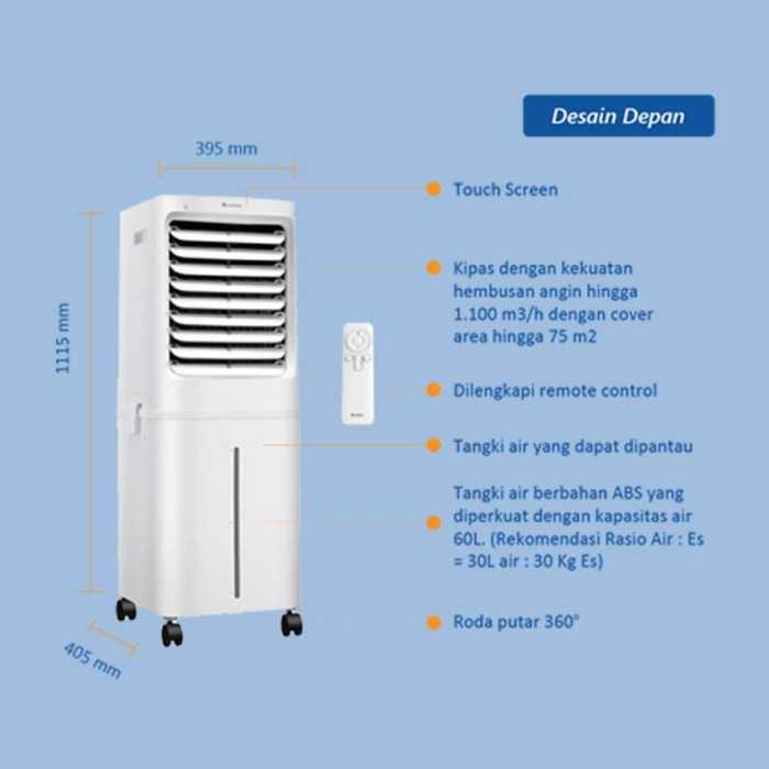 Gree Air Cooler Penyejuk & Humidifier 60 Liter - GCA-ACOOL60